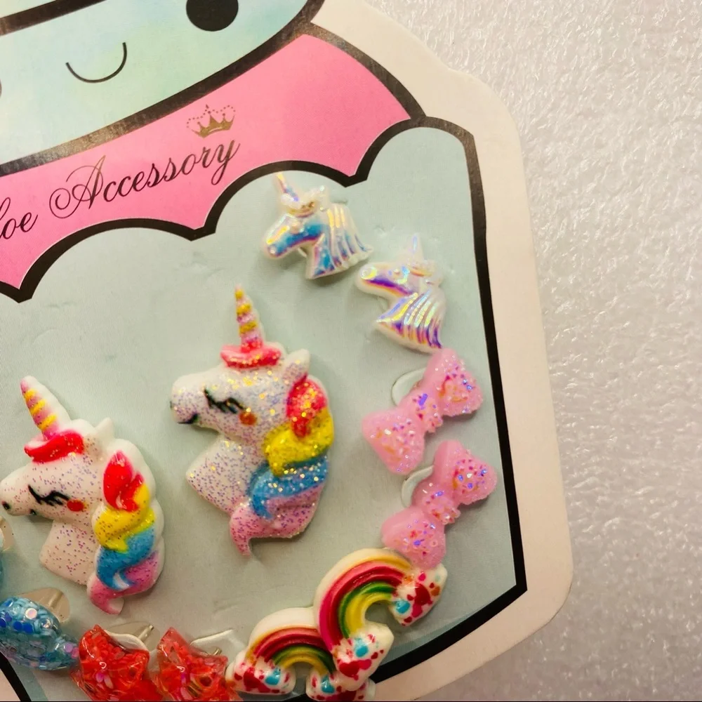 NWT Earrings Pink Unicorn Cup cakes Pineapples Hearts and more! 14 Pairs Pie…
